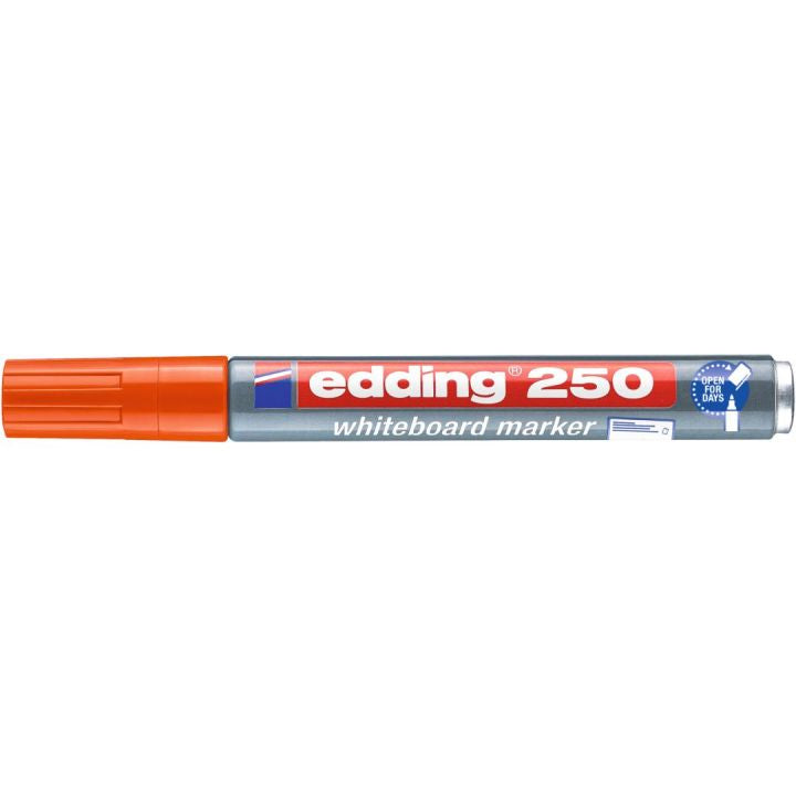 Edding Whiteboard-Marker 250 – Rundspitze 1,5-3 mm – Orange – Trocken abwischbar