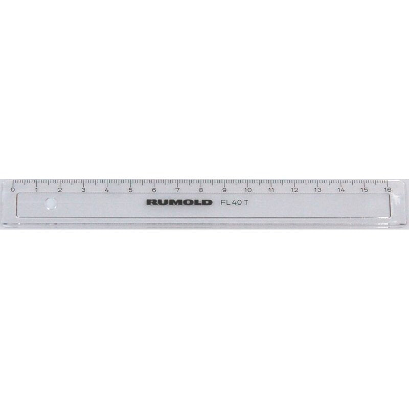 Rumold Lineal – Kunststoff – 17,2 cm – Tuschekante, Facette – Transparent