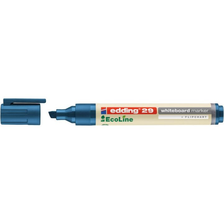 Edding Whiteboard-Marker 29 EcoLine – Keilspitze 1-5 mm – Blau – trocken abwischbar