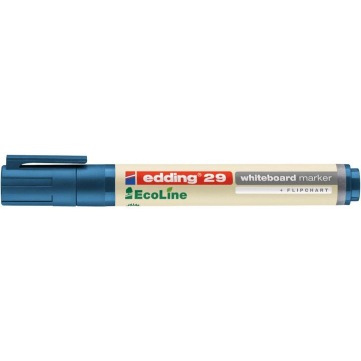 Edding Whiteboard-Marker 29 EcoLine – Keilspitze 1-5 mm – Blau – trocken abwischbar