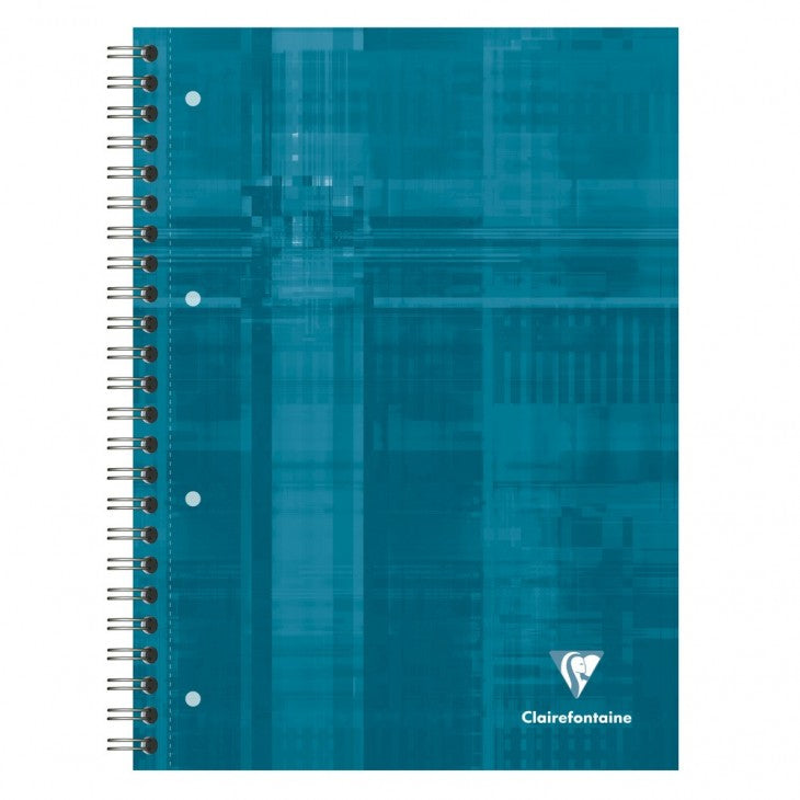 Clairefontaine Schulheft, A4, 5 mm kariert, Spiralbindung, 120 Blatt – mehrfarbig, 5er-Pack