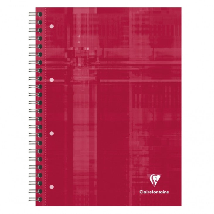 Clairefontaine Schulheft, A4, 5 mm kariert, Spiralbindung, 120 Blatt – mehrfarbig, 5er-Pack