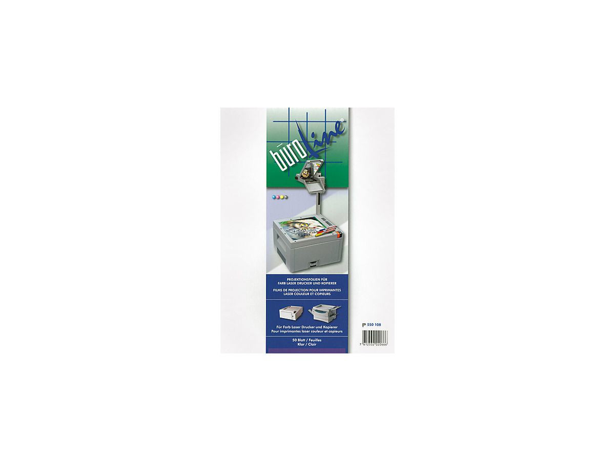 Buroline Transparentfolie (Drucker) Transparent – Laser, A4