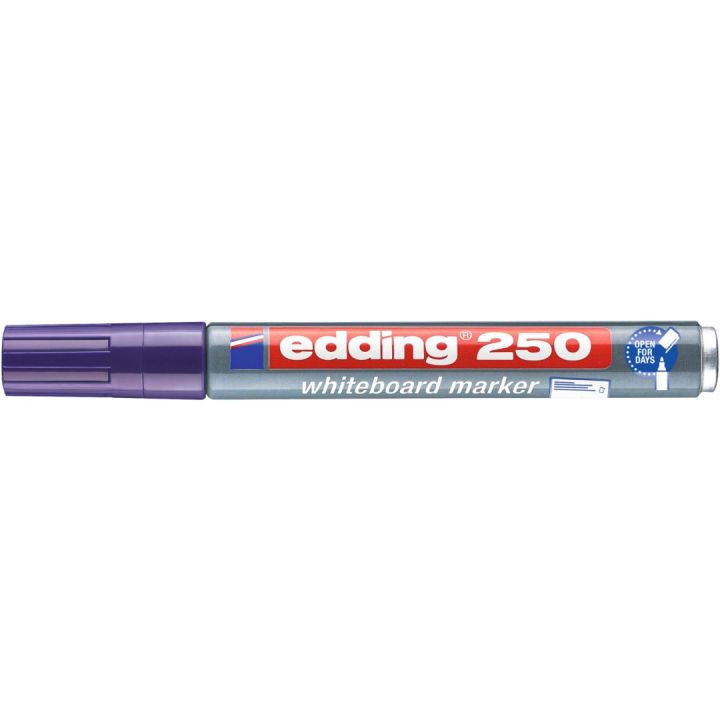 Edding Whiteboard-Marker 250 – Rundspitze 1,5-3 mm – Violett – Trocken abwischbar