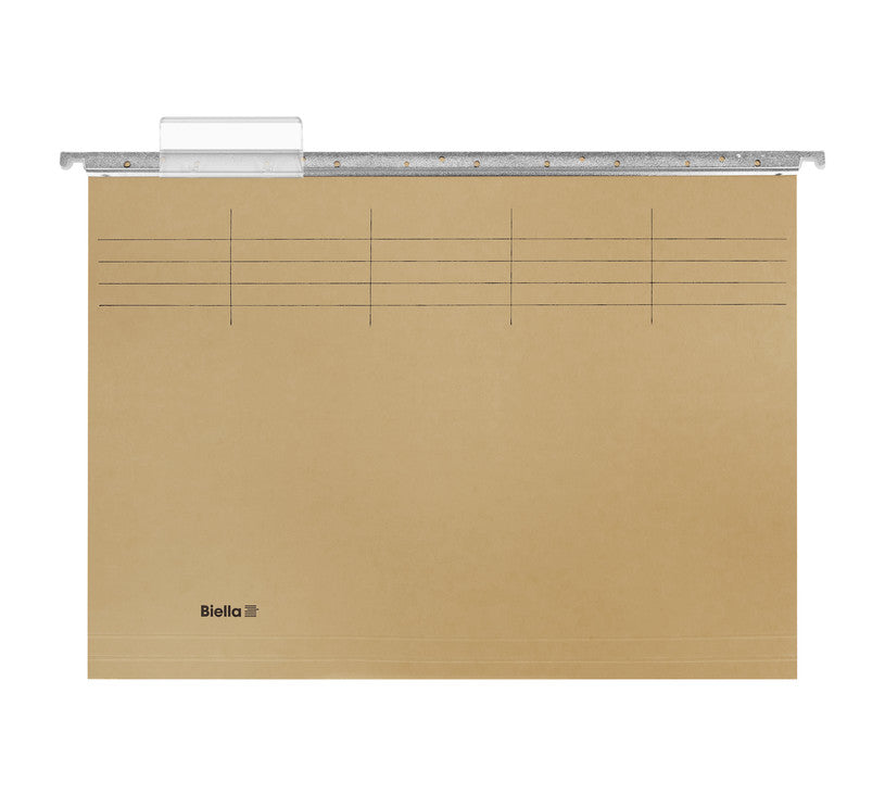 Biella Hängeordner für A4 – Karton, Olivgrün, 320 × 240 mm, mit Vordruck