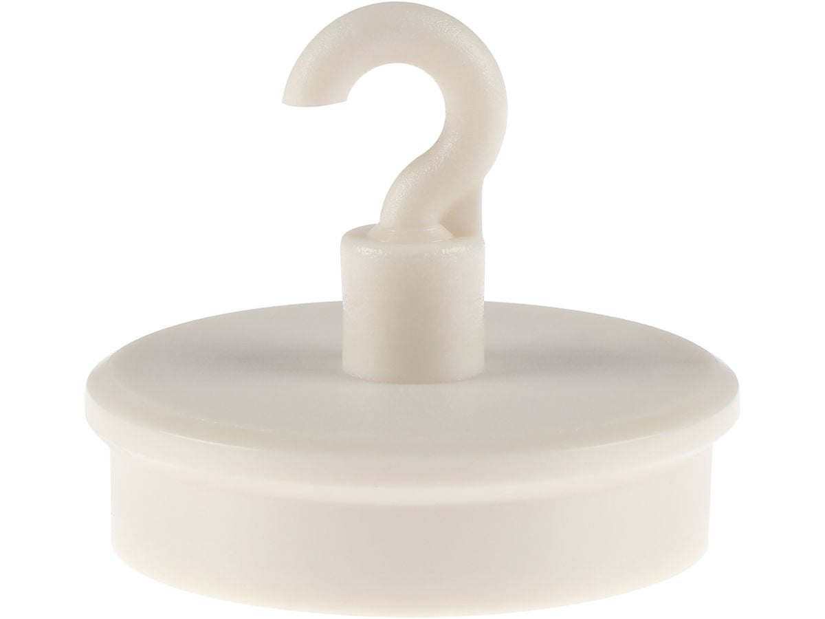 Buroline Büroline Magnethaken – Hakenmagnet, Ø 37 mm × 10 mm, 1 Stück, weiss
