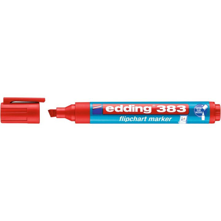Edding Flipchart-Marker 383 – Keilspitze 1-5 mm – Rot – Nachfüllbar