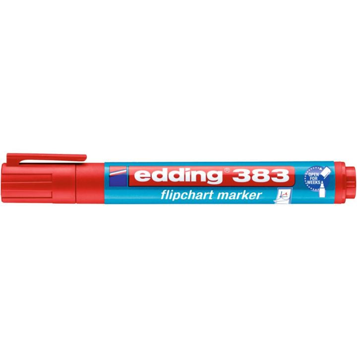 Edding Flipchart-Marker 383 – Keilspitze 1-5 mm – Rot – Nachfüllbar