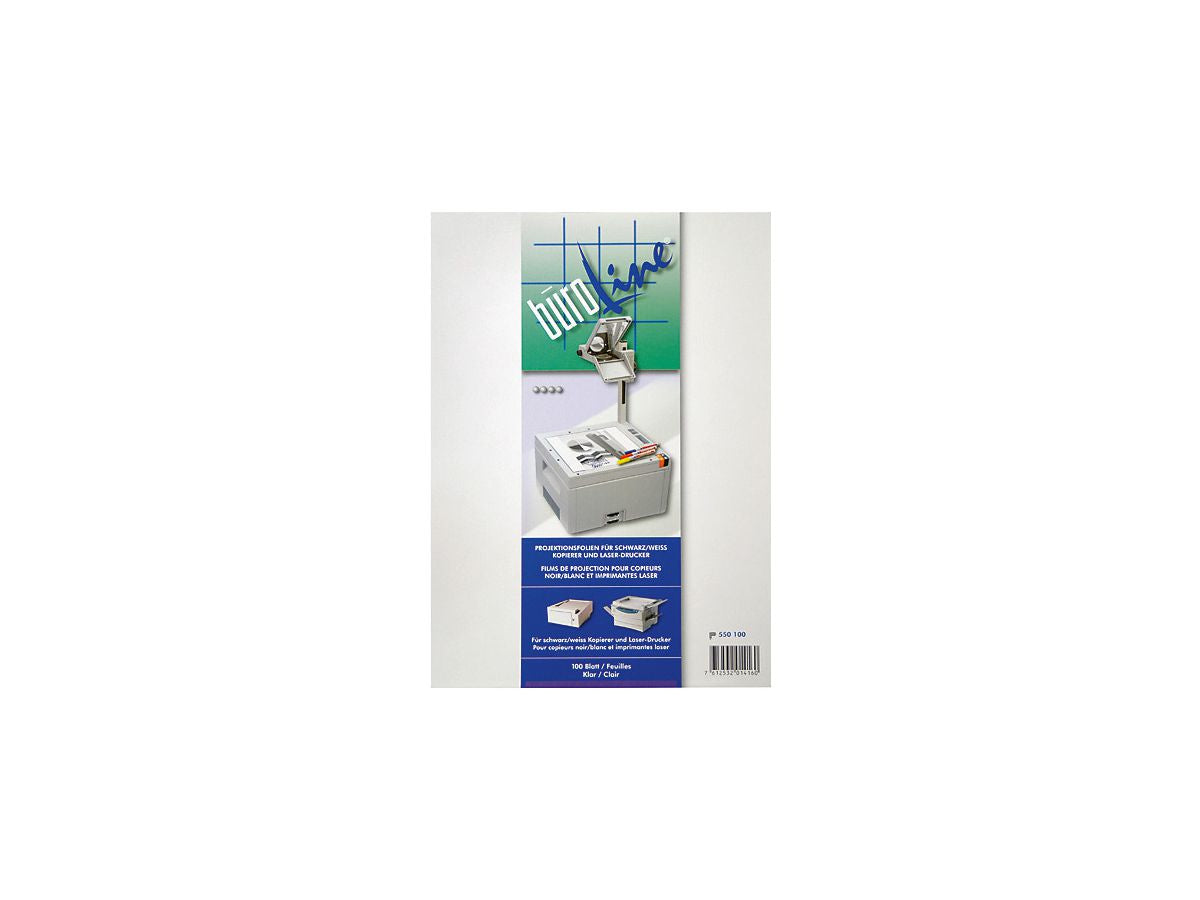 Buroline Transparentfolie (Drucker) Transparent – A4, 100 Blatt