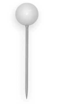Alco Markiernadeln – Ø 8 mm, 16 mm lang – Kunststoff, weiss – 100 Stück