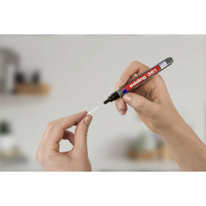 Edding Whiteboard-Marker 361 – Rundspitze 1 mm – Rot – Trocken abwischbar