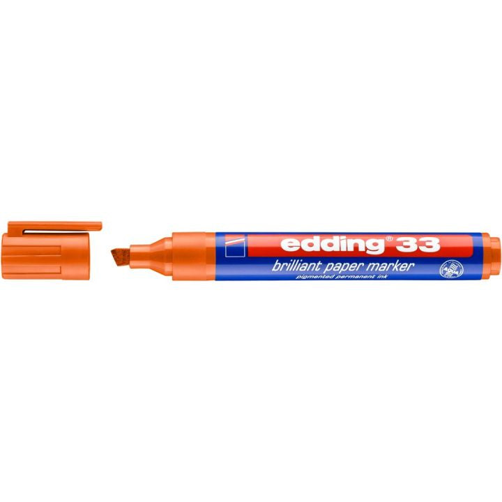 Edding Non-Permanent-Marker Brillant 33 – Keilspitze 1-5 mm – Orange – Nachfüllbar