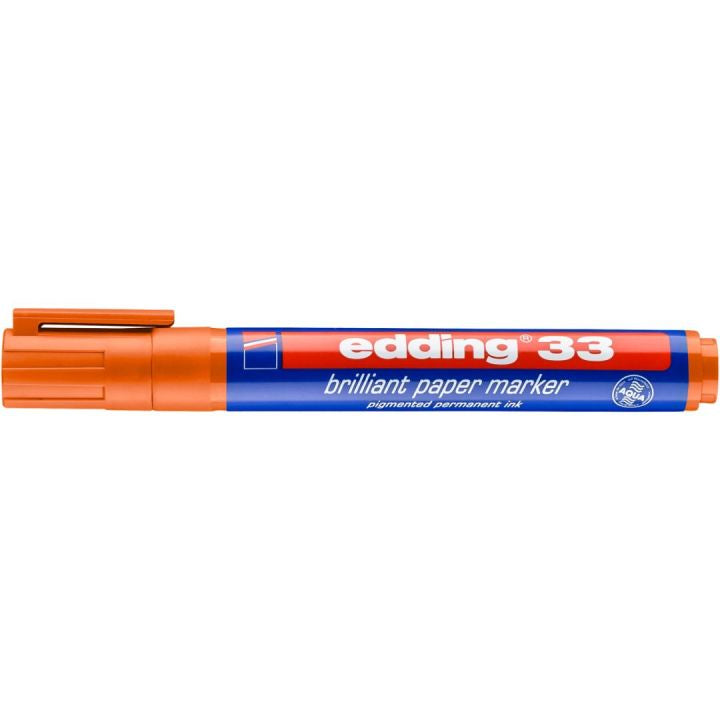 Edding Non-Permanent-Marker Brillant 33 – Keilspitze 1-5 mm – Orange – Nachfüllbar