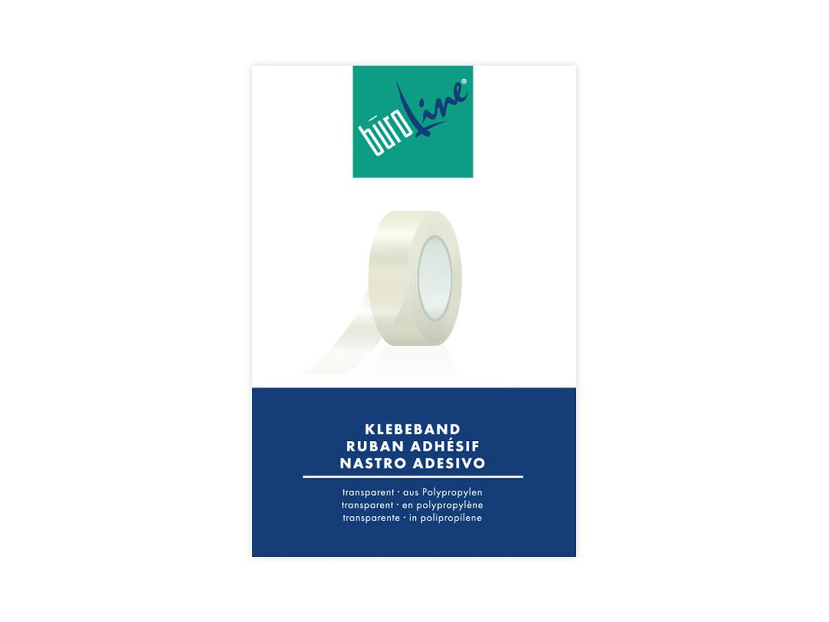 Buroline BÜROLINE Klebefilm klar – 12 mm × 33 m, transparent, PP, permanent, reissfest
