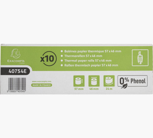 Exacompta Thermorolle – 46 mm × 24 m, BPA-frei, phenolfrei – 30 Stk.