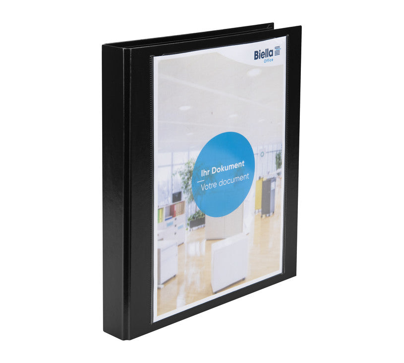 Biella Sichtbuch Creative XL – A4, mit Fronttasche, schwarz, Karton