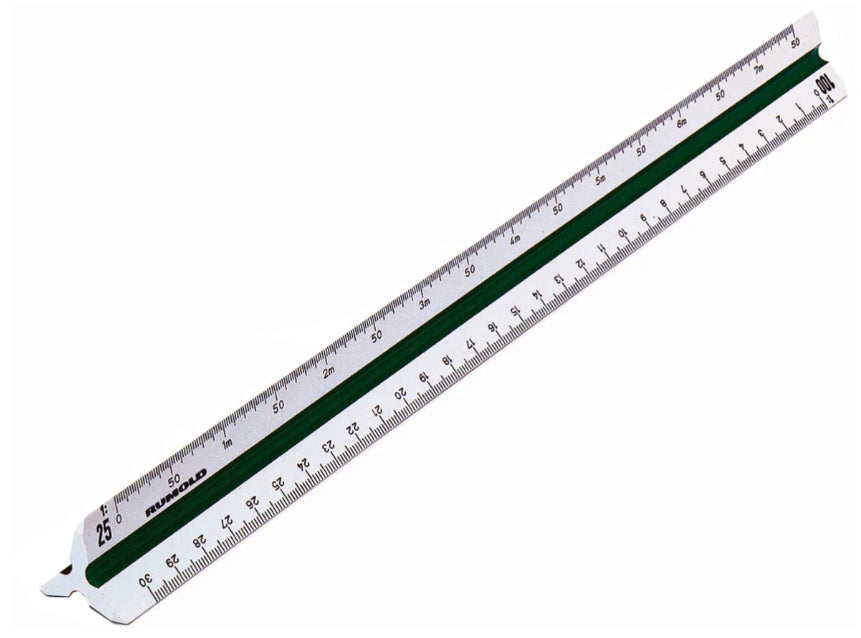 Rumold Wandtafel-Lineal 30 cm – Kunststoff, weiss