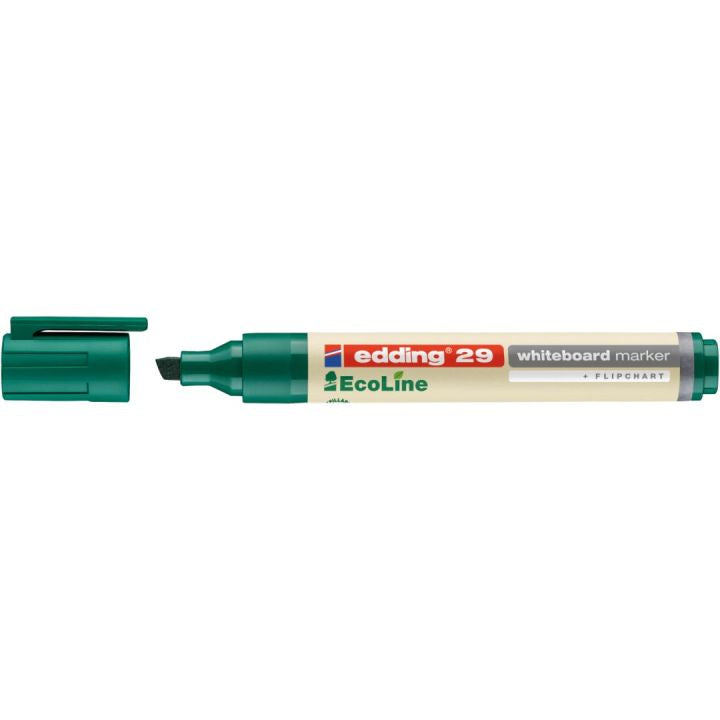 Edding Whiteboard-Marker 29 EcoLine – Keilspitze 1-5 mm – Grün – Trocken abwischbar