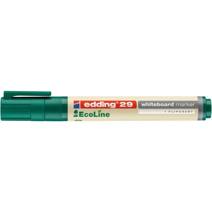 Edding Whiteboard-Marker 29 EcoLine – Keilspitze 1-5 mm – Grün – Trocken abwischbar