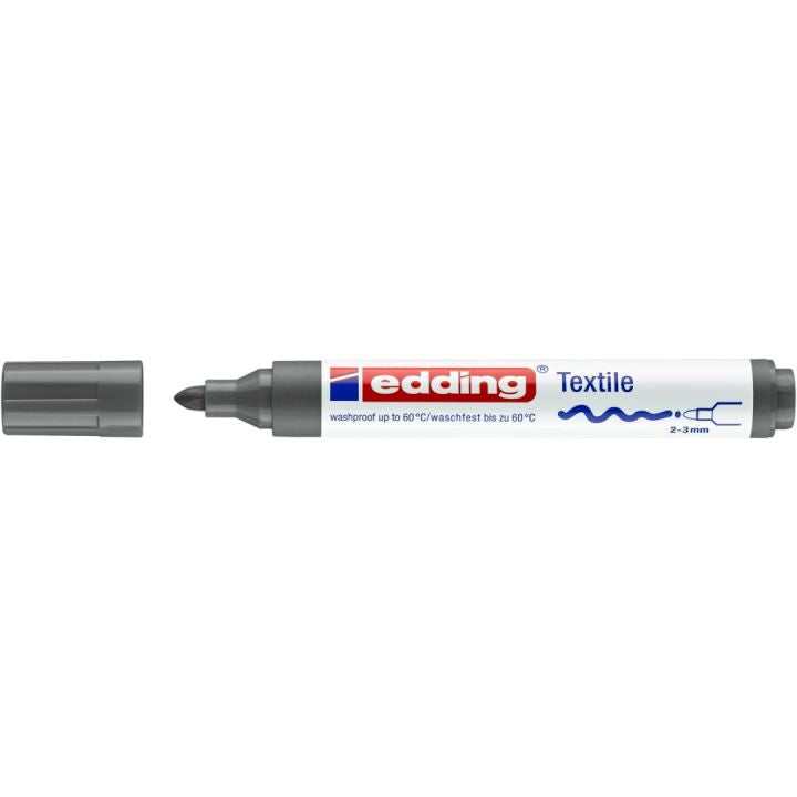 Edding Textilmarker für Permanentmarker – Grau