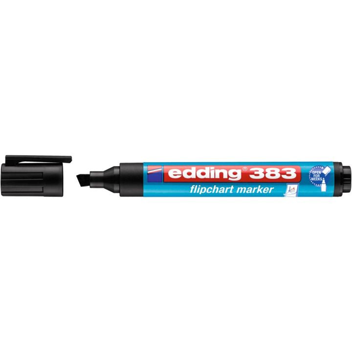 Edding Flipchart-Marker 383 – Keilspitze 1-5 mm – Schwarz – Nachfüllbar