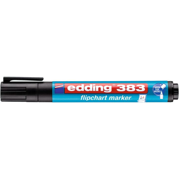 Edding Flipchart-Marker 383 – Keilspitze 1-5 mm – Schwarz – Nachfüllbar