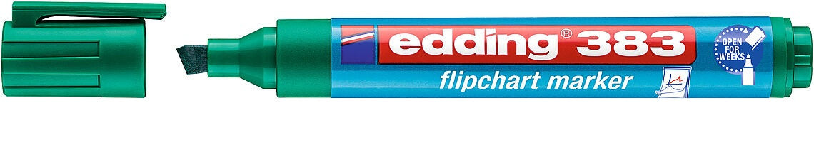 Edding Flipchart-Marker 383 – Keilspitze 1-5 mm – Grün – Nachfüllbar
