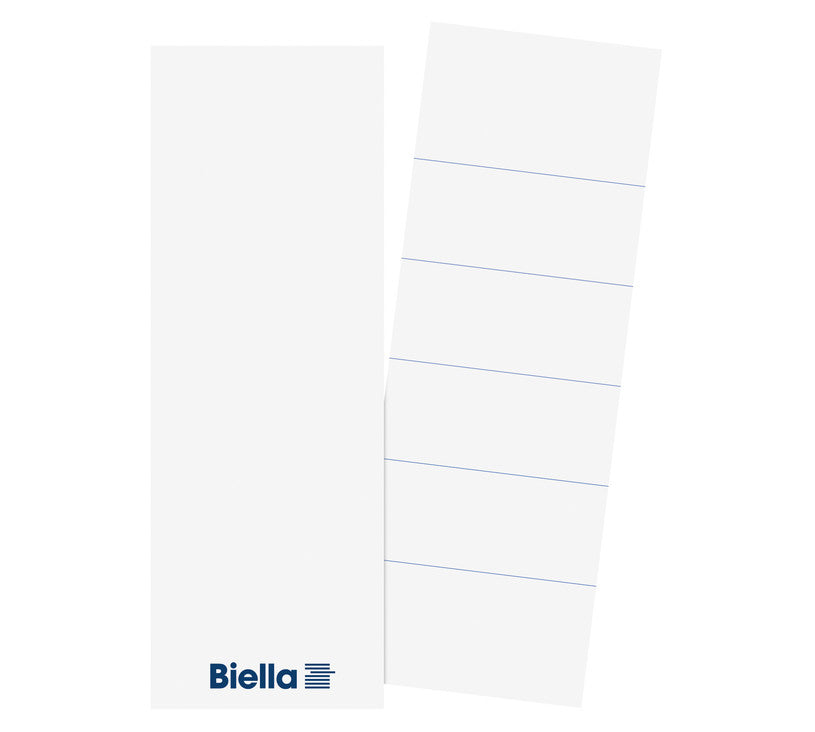 Biella Schuletiketten – für Rückenbreite 7 cm, 51 × 145 mm, 25 Stk, Karton
