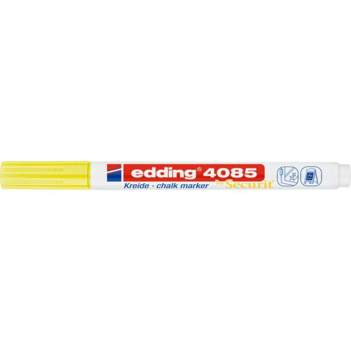 Edding 4085 Kreidemarker – Rund 1–2 mm – Gelb, für Glas und andere glatte Oberflächen
