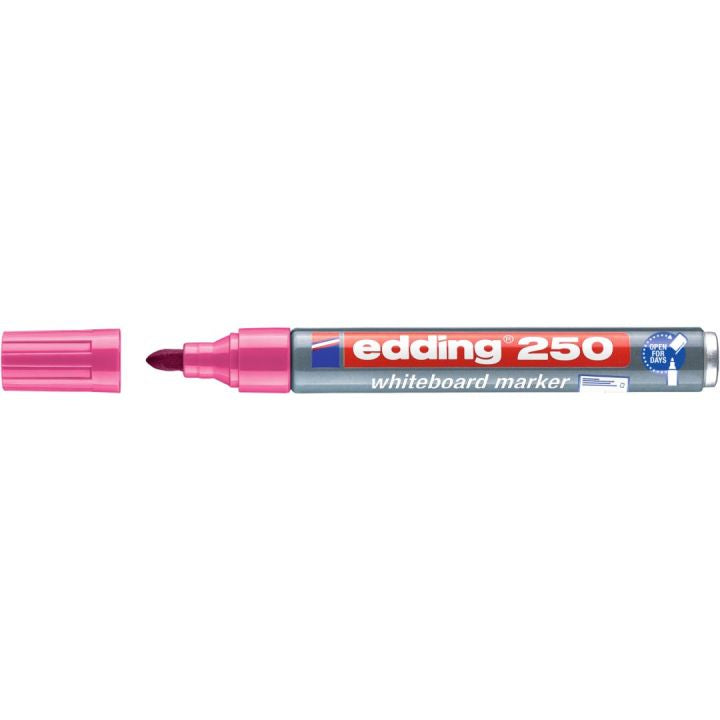 Edding Whiteboard-Marker 250 – Rundspitze 1,5-3 mm – Pink – trocken abwischbar