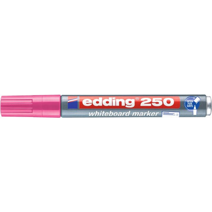 Edding Whiteboard-Marker 250 – Rundspitze 1,5-3 mm – Pink – trocken abwischbar