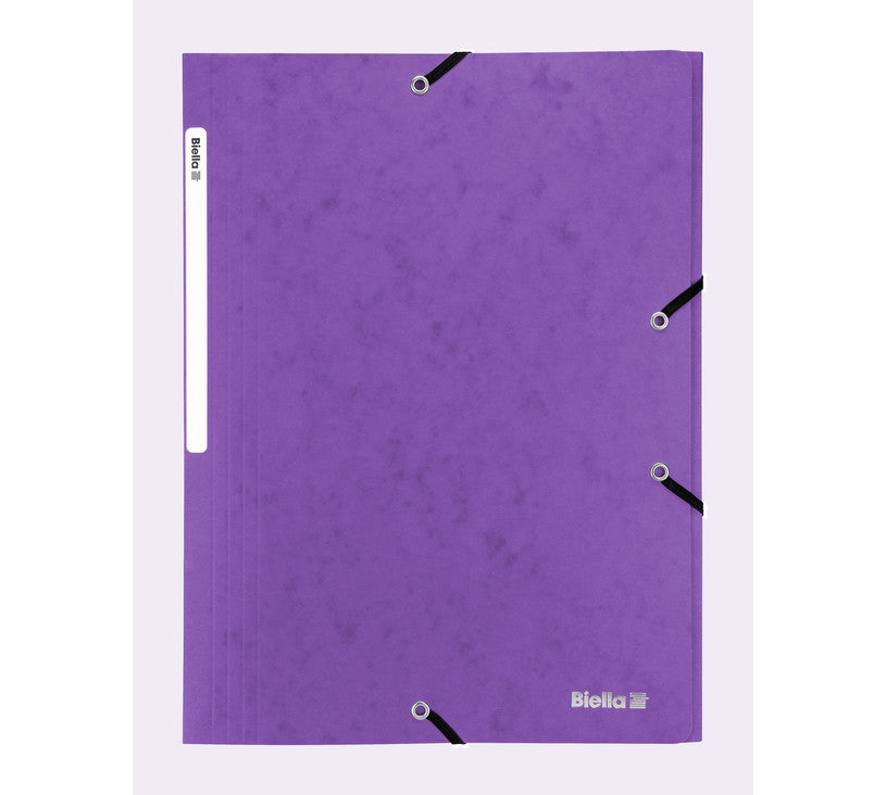 Biella Sammelmappe für A4, Karton, violett, mit Gummizug