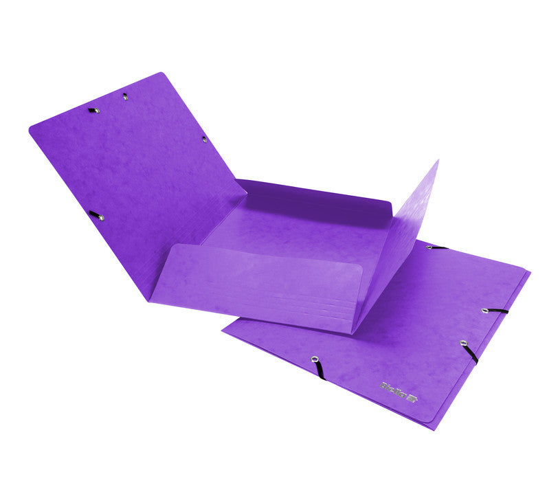 Biella Sammelmappe für A4, Karton, violett, mit Gummizug