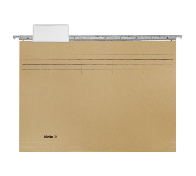 Biella Hängeordner für A4 – Karton, Olivgrün, 320 × 260 mm, mit Vordruck