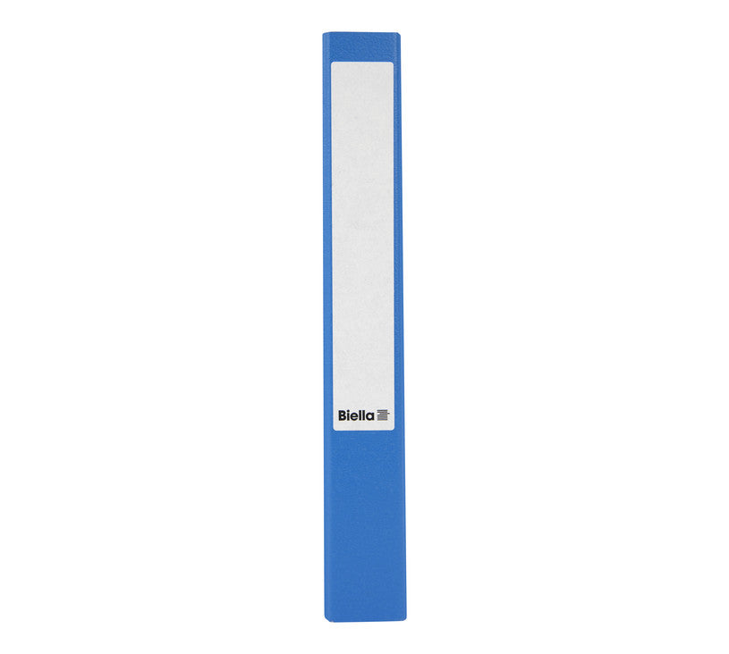 Biella Zeigebuch – A5 Hochformat – 2-Ring-Ringmechanik, Ø 25 mm, Rücken 32 mm – Blau, Karton