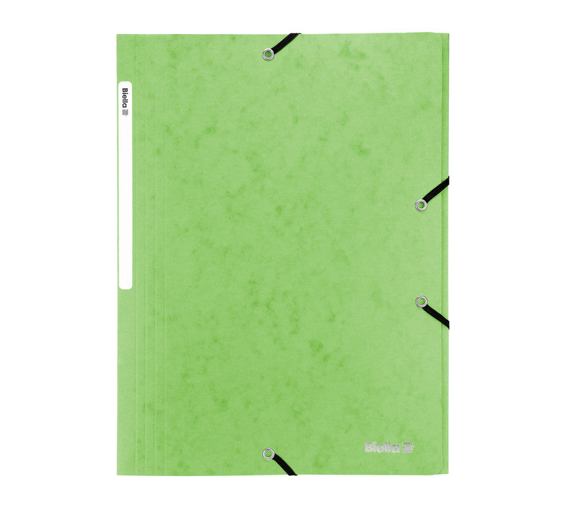 Biella Gummibandmappe TopColor A4 – 3 Klappen, Karton, Grün, bis 200 Blatt