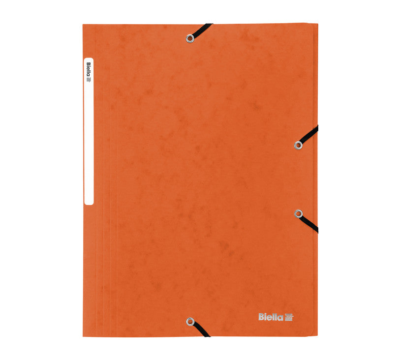 Biella TopColor Gummibandmappe A4 – Karton, Orange, 3 Klappen, bis 200 Blatt