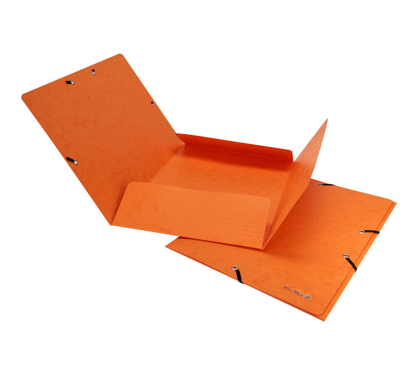 Biella Sammelmappe für A4, Karton, Orange, mit Gummizug