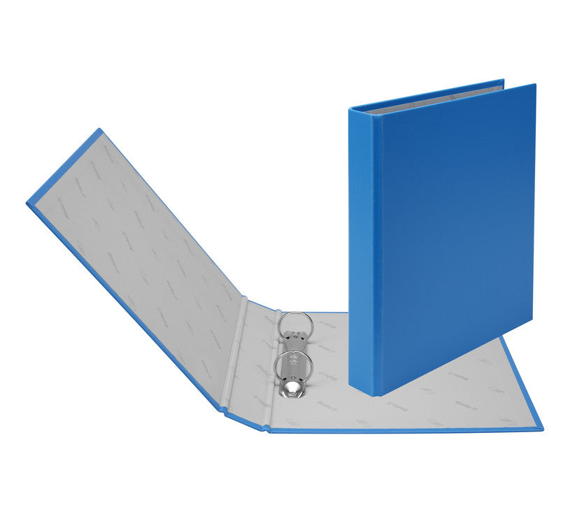 Biella Zeigebuch – A5 Hochformat – 2-Ring-Mechanik, Ø 25 mm, Rücken 35 mm – Blau, Karton, FSC