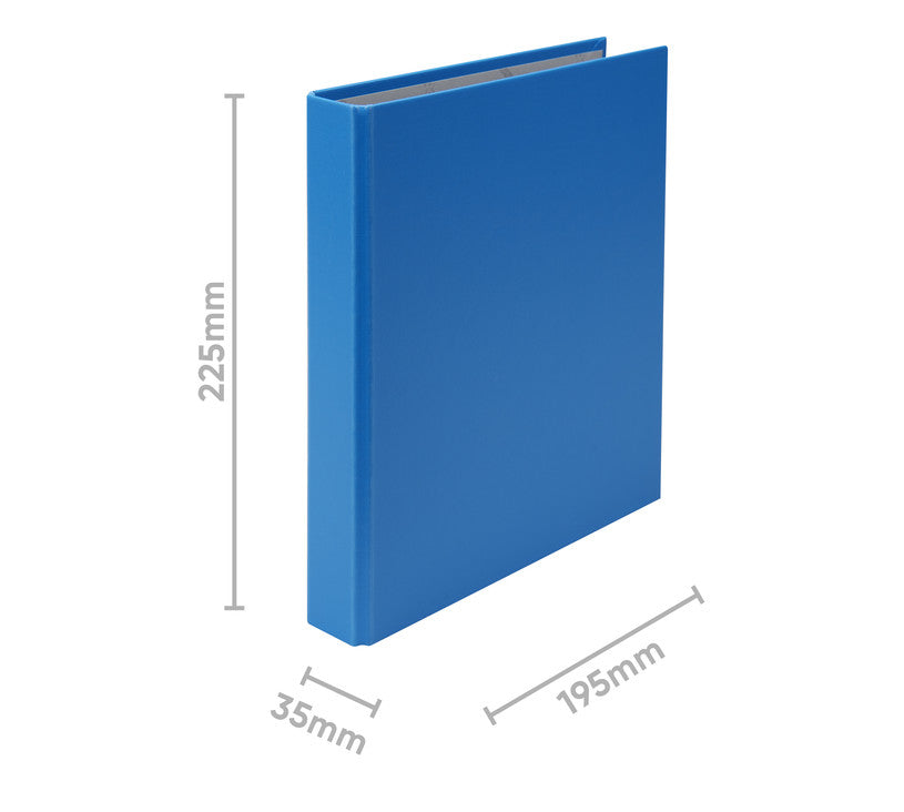 Biella Zeigebuch – A5 Hochformat – 2-Ring-Mechanik, Ø 25 mm, Rücken 35 mm – Blau, Karton, FSC