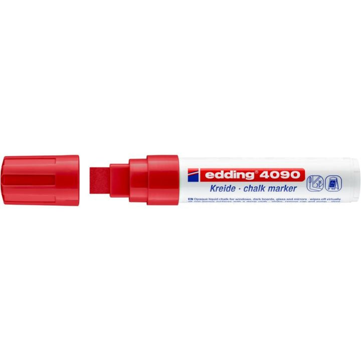 Edding Kreidemarker 4090 – Keilspitze, 4–15 mm – Rot