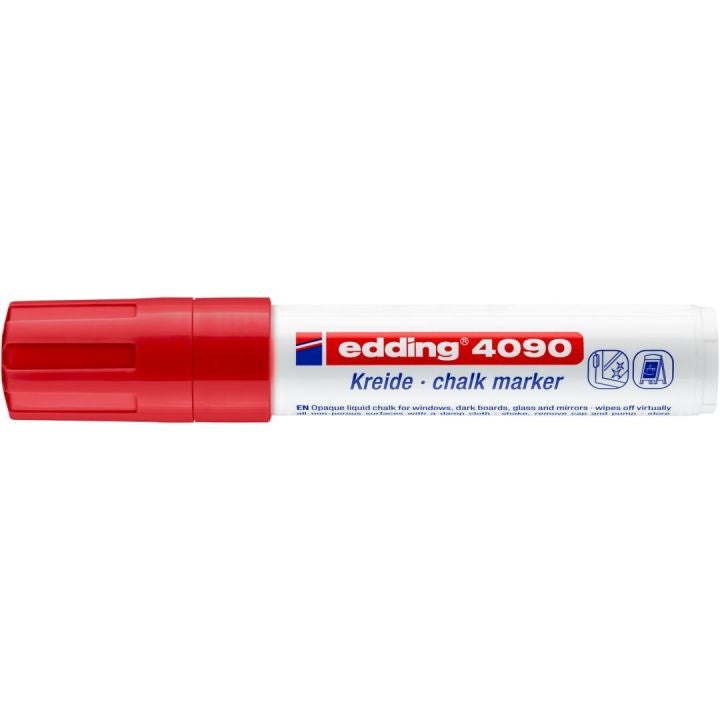 Edding Kreidemarker 4090 – Keilspitze, 4–15 mm – Rot