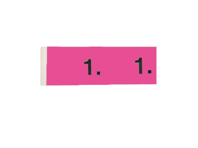 Simplex Garderobenblock 1–100 – 100 Blatt, 2‑fach perforiert, doppelt nummeriert, pink, FSC