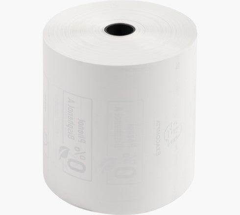 Exacompta Thermorolle 80 × 70 × 12 mm, 72 m, 52 g/m², phenolfrei, weiss