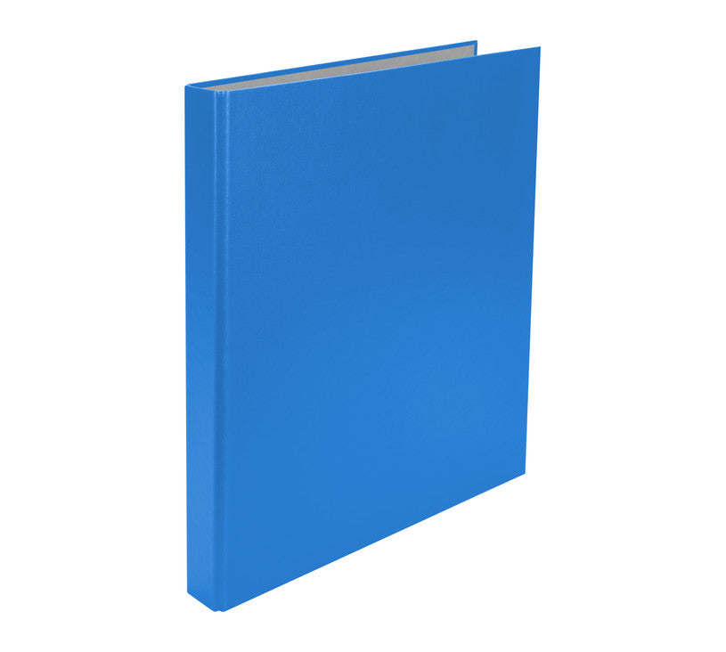 Biella Zeigebuch – A4 Hoch – 4-Ring Kombi-Mechanik, Ø 20 mm, Rücken 35 mm – Blau, mit Niederhalter, FSC