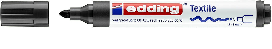 Edding Textil-Marker für Textilien – Schwarz