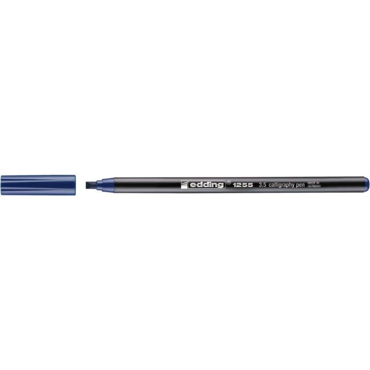 Edding Calligraphy Kalligrafiestift – Kalligrafiespitze, 3,5 mm, wasserfest, stahlblau