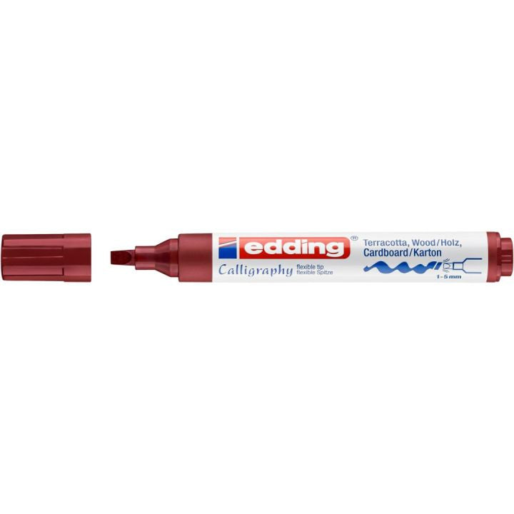 Edding 1455 Permanentmarker – Keilspitze 1,5 mm – Purpur – für Papier, Karton und Holz