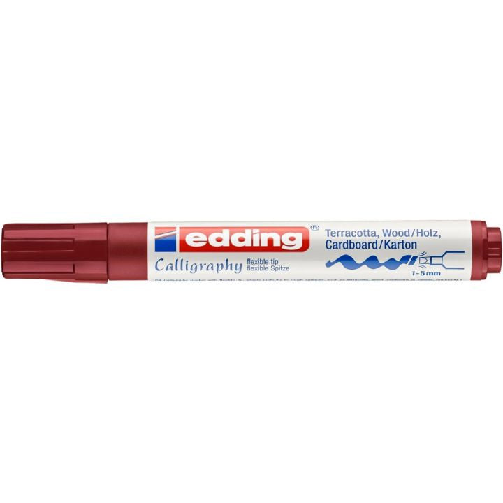 Edding 1455 Permanentmarker – Keilspitze 1,5 mm – Purpur – für Papier, Karton und Holz