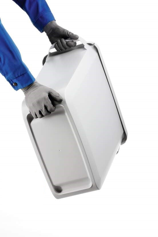 Durable Recyclingbehälter DURABIN ECO – 60 l – Kunststoff, rechteckig – grau